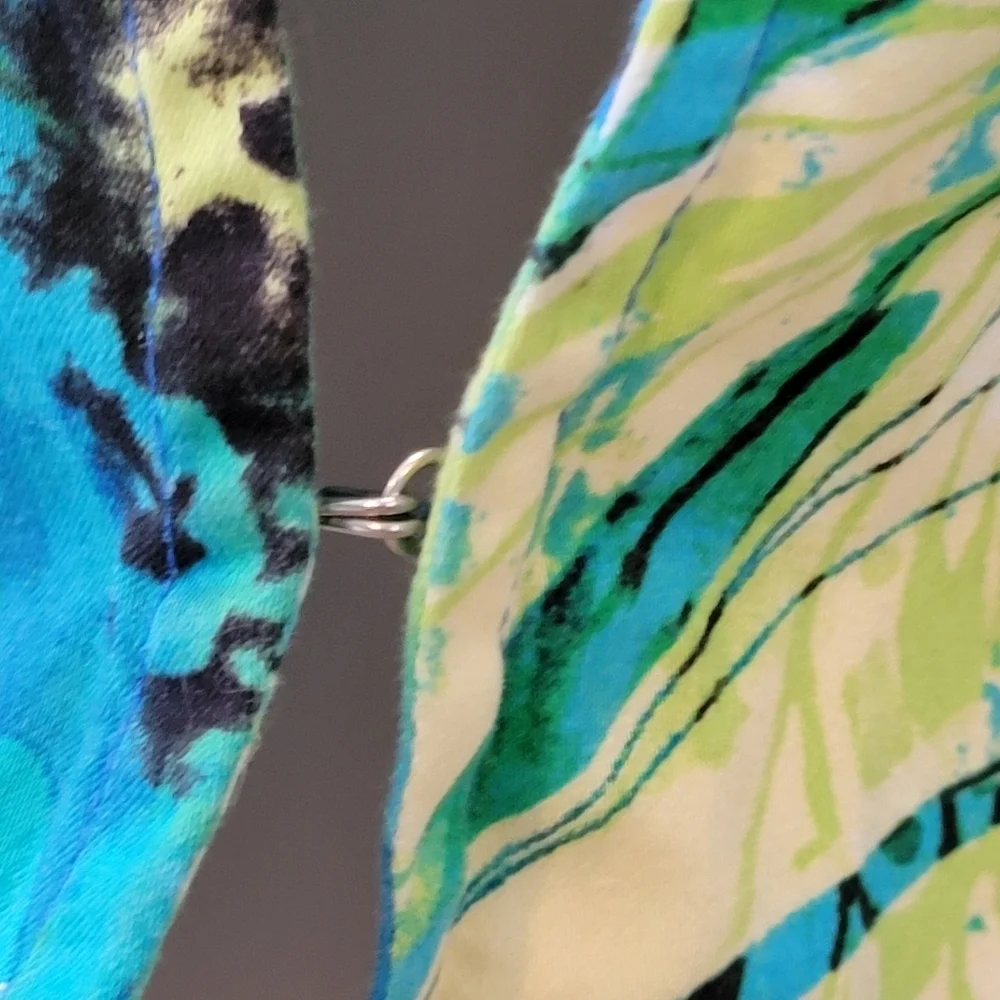 Erin Plus sz 1X Colorful Abstract Floral 3/4 Sleeve Artsy Blazer Jacket